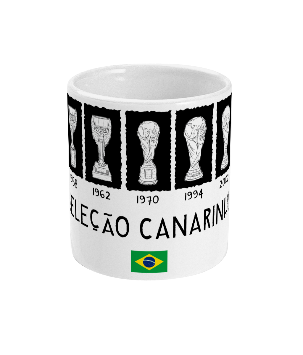 11oz Brazil Seleção Canarinho Mug - White