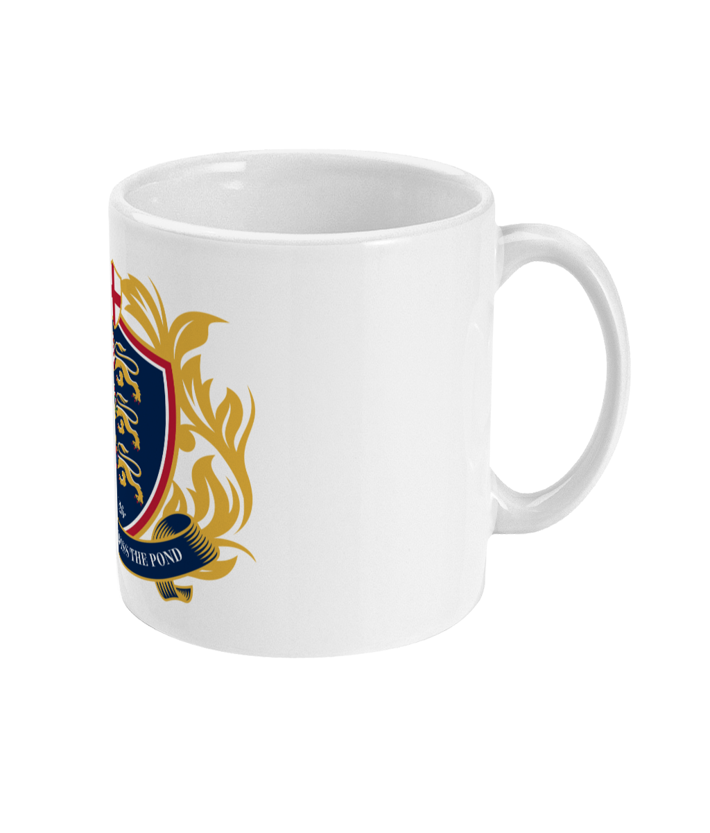 11oz England 3 Lions Shield Mug - White
