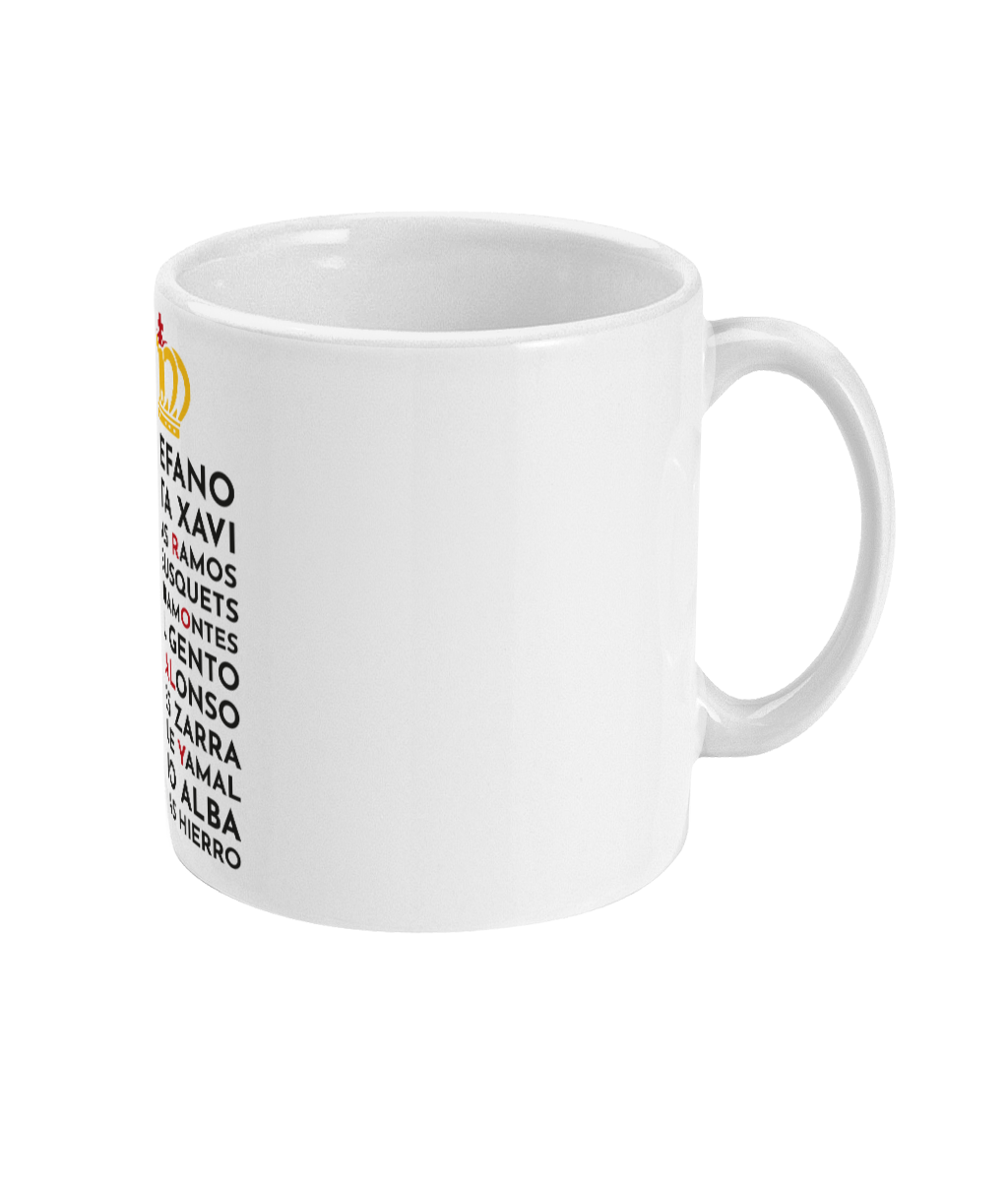 11oz Spain Football Royalty Mug - White