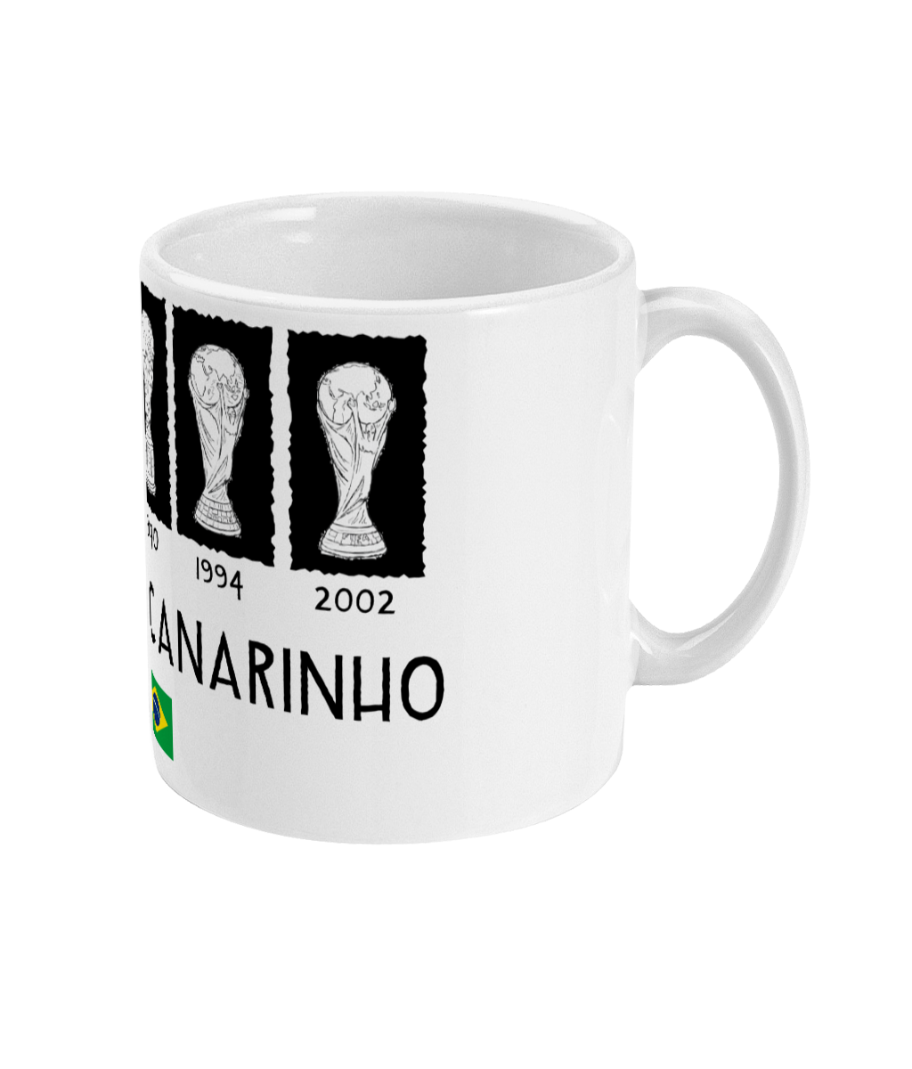 11oz Brazil Seleção Canarinho Mug - White