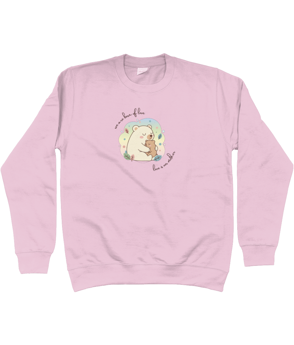 Born of Love sweater front view soft cotton blend