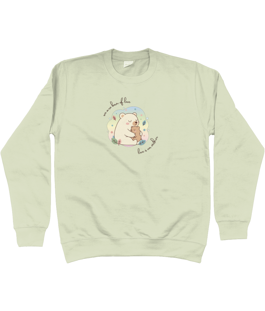 Born of Love sweater front view soft cotton blend