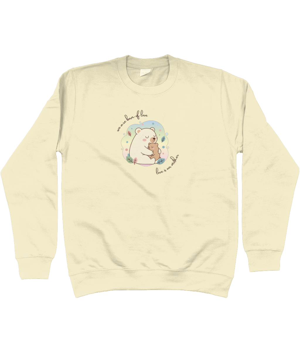 Born of Love sweater front view soft cotton blend