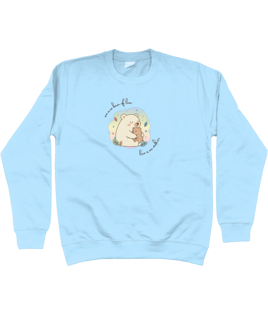 Born of Love sweater front view soft cotton blend