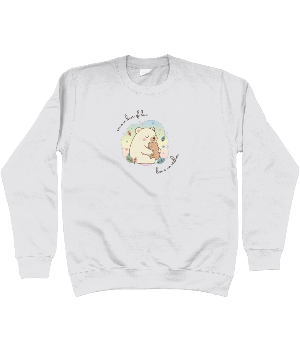 Born of Love sweater front view soft cotton blend